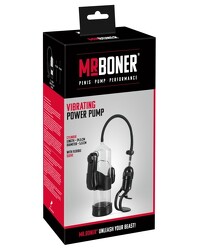 Vibro-Penispumpe „Mister Boner????, mit Ein-Hand-Pumpe, Einführtiefe 22,2 cm